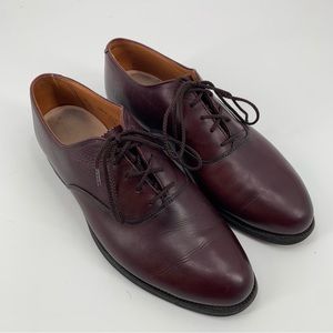 Alden Burgundy Plain Toe Oxford Dress Shoe (933) 8 B/D Made in USA Goodyear Welt